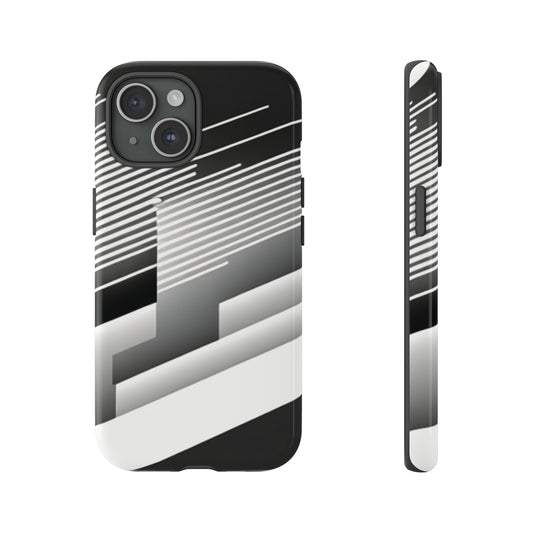 iPhone Cases: iPhone 15 Black and White Tough Case