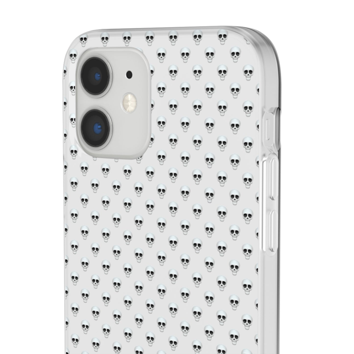 Flexi iPhone Cases: White Skull Emoji
